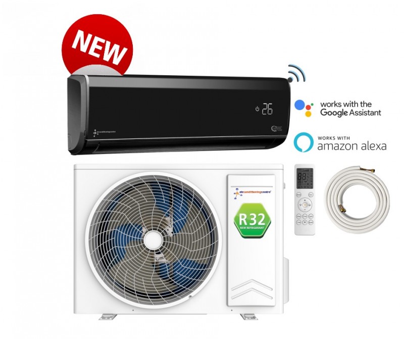 Split Air Conditioning Unit Black Gloss WIFI UK’s Premier Importer